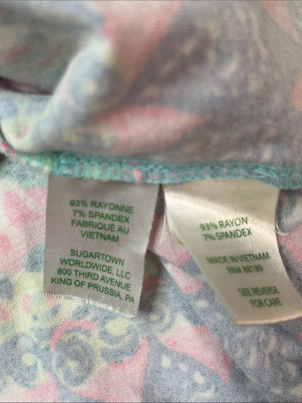 Lily Pulitzer-“Sophiletta”Dress in bright turquoise, pink & blue coral print-XL - Picture 8 of 8
